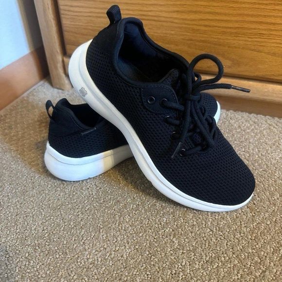 Shoes Womens Sneakers Flx Dart Dynamic Knit Memory Blackwhite Size 8